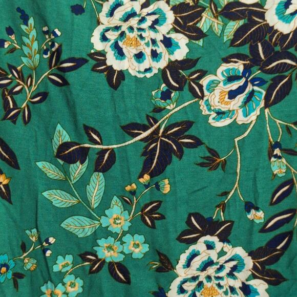 NWT Daniel Rainn Green Floral Sleeveless V Neck Crochet Lace Tunic Blouse 1X - Picture 2 of 11